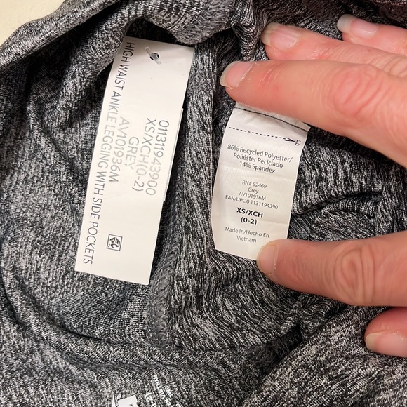NWT Avia Woman’s Performance Ankle Exercise Pant with Side Pockets Grey XS 0-2 - Picture 8 of 8